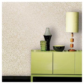 Devine Color Speckled Dot Peel Stick Wallpaper Karat White