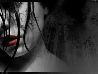 Gothic Vampire Bloody Girl Scary Wallpaper