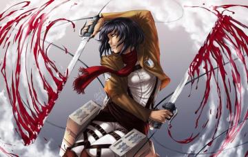 Wallpaper Art Shingeki No Kyojin Attack Of The Titans Mikasa