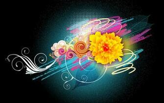 Vector Flowers Desktop Wallpaper
