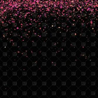 Orange And Pink Confetti On Black Background Vector Image Of