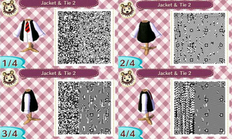 Acnl Red Jacket And Tie Qr Codes By Codez