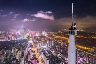 Daredevils At The Skyscraper Spire HD Photo By Denys Nevozhai