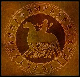 Norse Rune Wallpaper Odin Circle By