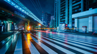 Urban City Night Lights Reflection 4k Desktop Wallpaper Kde Store