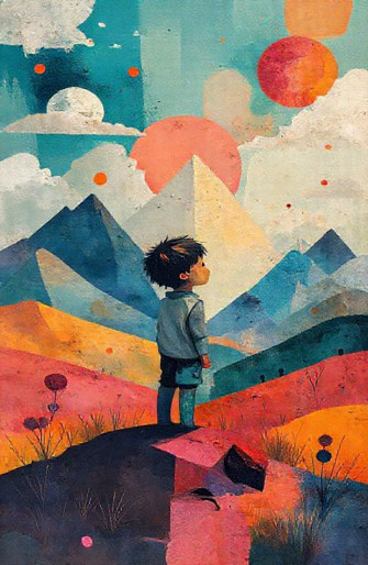 Abostrak Alone Boy Wallpaper