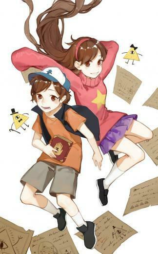 Bill Cipher Mabel Pines Dipper Purple Skirt Wallpaper Background