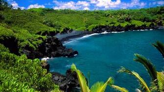 Black Beach Hana Maui Hawaii HD Wallpaper Creative Pics