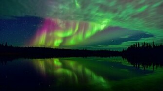 Northern Lights And Stars Wallpaper