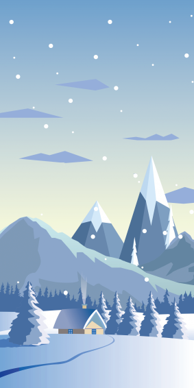 Snowy Wallpaper Illustrations For iPhone