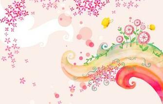 Wallpaper Flowers Butterfly Baby Curl Image For