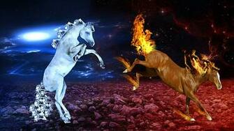 Blue Fire Horse Wallpaper Amp Ice And