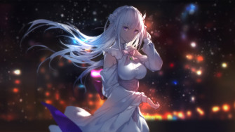 Emilia Re Zero Anime Girl 4k Wallpaper