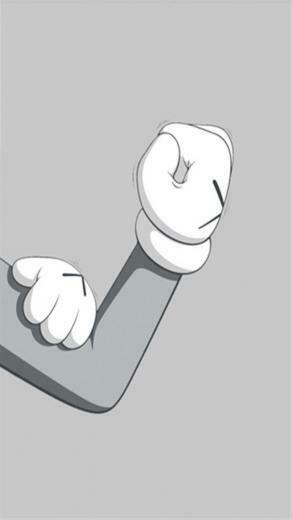 Kaws Wallpaper iPhone Hand Gesture HD