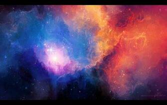 Outer Space Stars Nebulae Artwork Tyler Young Wallpaper Background