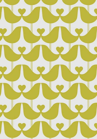 Lovebird Wallpaper Mustard