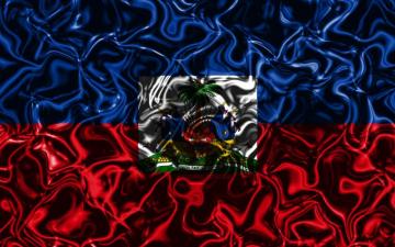 4k Flag Of Haiti Abstract Smoke North America National