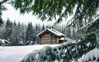 Mountain Retreat Winter Ultra HD Desktop Background Wallpaper For