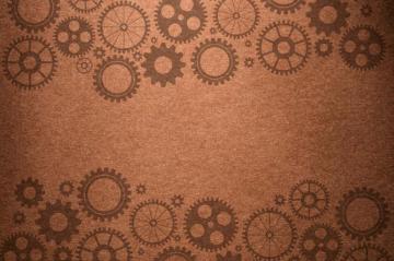 Brown Vintage Background With Steampunk Gears Design PhotoHDx