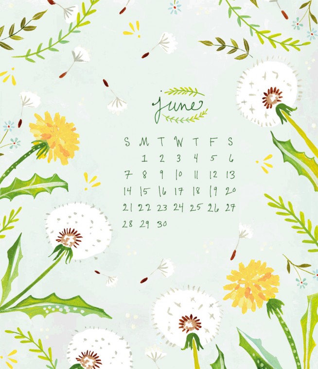 Desktop Wallpaper Calendar June