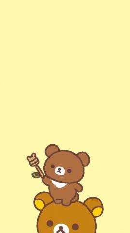 Cute Rilakkuma iPhone Wallpaper Top