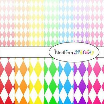 Digital Scrapbooking Paper Background Set Bright Rainbow Ombre