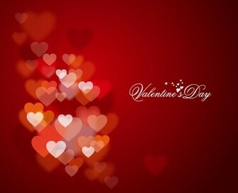 Happy Valentine S Day With Lights And Hearts In Background