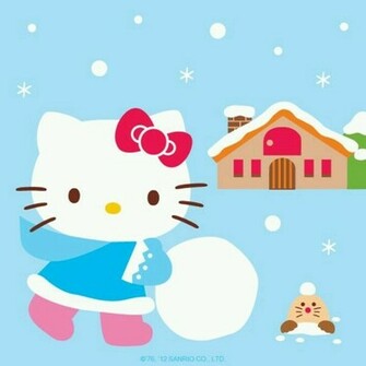 Winter Kitty Love Hello