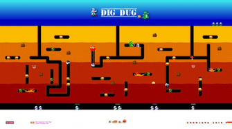 Dig Dug Arcade Game Wallpaper Gaming Games