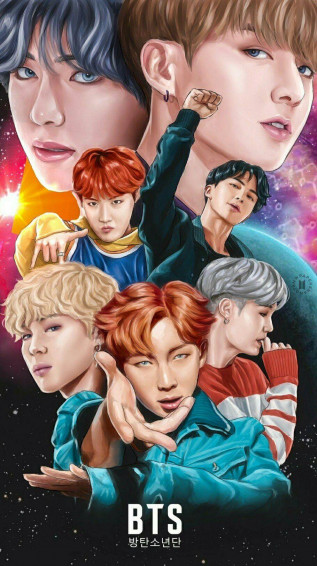 Bts Anime Wallpaper On