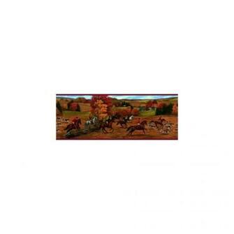 Horse English Fox Hunt Wall Paper Border Wallpaper Home