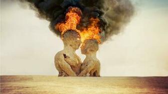 Wallpaper I Made From A Burning Man Picture On The Front
