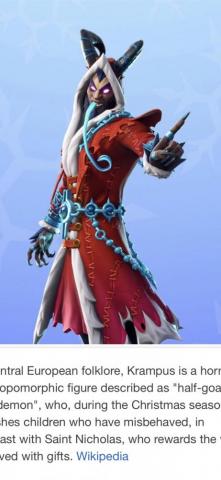 Krampus Fortnite iPhone Wallpaper