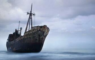 Ship Abandon Deserted Rust Beached Ocean Wallpaper HD