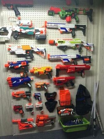 Beautiful Nerf Gun Wall Build An Easy Battle For
