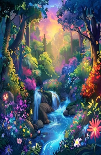 Anime Forest Background
