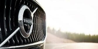 Wallpaper Volvo Logo Emblem V90 Cross Country Cars Closeup