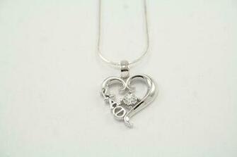 Kappa Alpha Theta Sterling Silver Heart Pintere