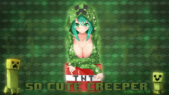 FHD Wp Minecraft So Cute Creeper By Yoshino78