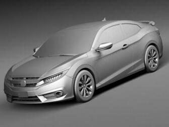 Honda Civic Coupe Led 3d Model Cgstudio