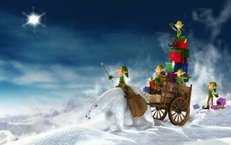 Christmas Elves Wallpaper Top Background