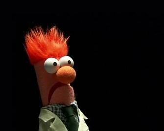 Beaker The Muppet Show Black Background Wallpaper