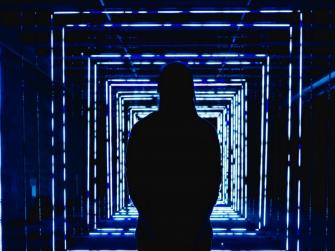 Silhouette Neon Squares Backlight Background Toppng