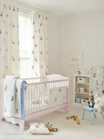 Beatrix Potter Multi Blind Spot Voile White Quilt Embroidered