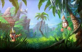 Wallpaper Grass Palm Trees Worms Image For Desktop