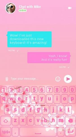 Cute Keyboard With Pink Background For Android Apk