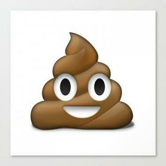 Smiling Poo Emoji White Background S Print By Flarup Society6