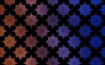 Orange And Blue Pattern Wallpaper Vector