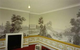 Zuber Et Cie Hand Blocked Scenic Wallpaper Balustrade In Pimlico