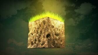 Beautiful Minecraft Earth Grass Sky Clouds Wallpaper